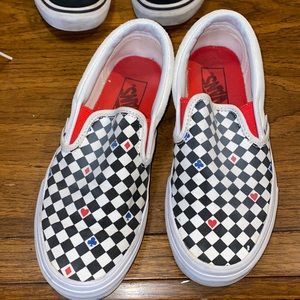 Vans Mens 5.5 Womens 7 checkered heart spade cards